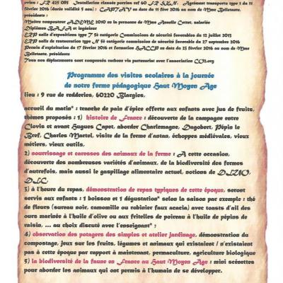 programme scolaires ferme